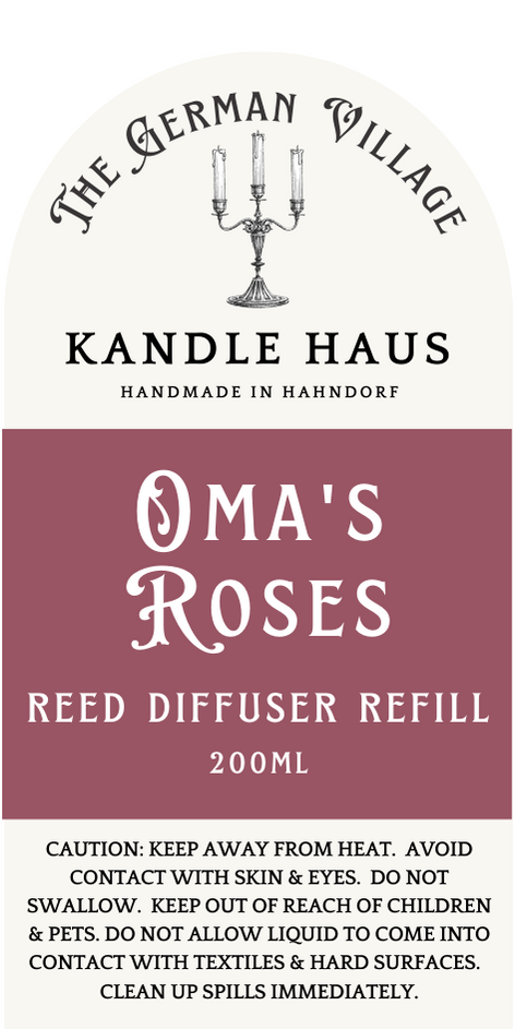 Reed Diffuser Refill Oma's Roses