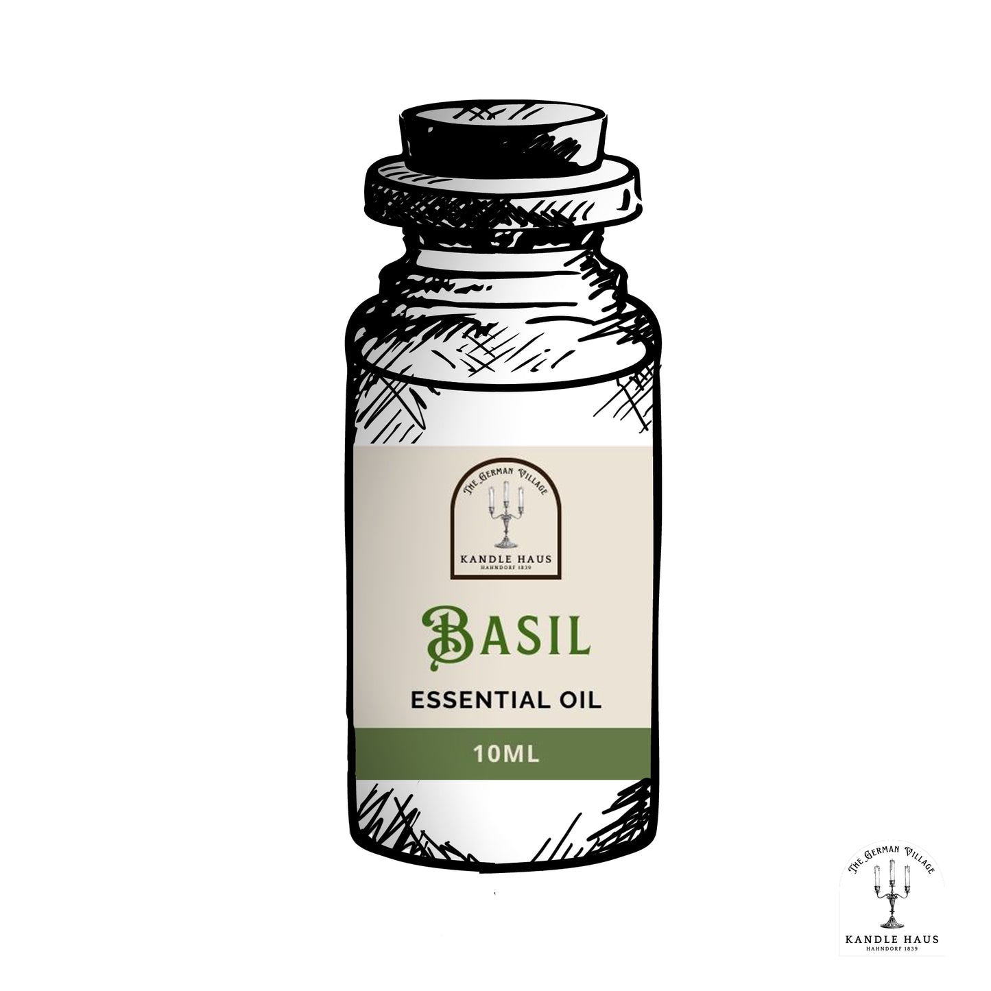 Essential Oil Bottle - Basil